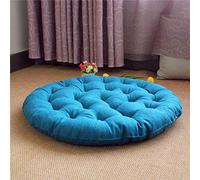 Large Square Meditation Cushion for Yoga - Thick Padded Linen Tatami Floor Pillow, Soft Seat for Kids, Pets - Round Floor Cushion