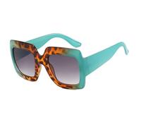Large Square Men's Sunglasses Outdoor Women's Commuter Decorative Sun Glasses(Blue)