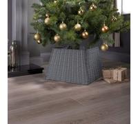Large Square Rattan Christmas Tree Skirt Stand - Natural Dark Willow Strong Rattan - Basket Cover Tidy Decor - Perfect Christmas