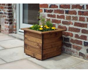 Large Square Scandinavian Redwood Garden Planter