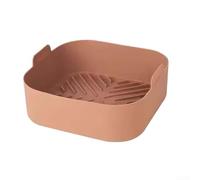 Large Square Silicone Liner 27x21cm for Air Fryers(Coffee Color)