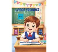Large Squares Math Notebook for Kids: 1 cm Big Grid Graph Paper for Preschool and Kindergarten, 6 x 9 inch, 50 Pages, Bilingual English-Romanian Edition