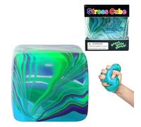 Large Squishy Cube, Large Fidget Toys Squishy Stress Cube, Stress Cube, Giant Ice Cube Sensory Ball, Relief Toys, Autism Fidget, Classroom Prize, Stress Balls For Adults & Kids (Green)