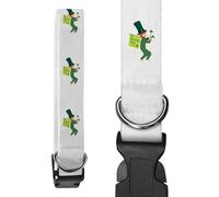 Large 'St Patrick's Day Leprechaun With His Flag' Dog Collar (PR00060944)