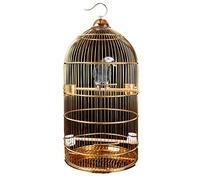Large Stainless Steel Bird Cage for Medium and Large Birds - Round European Style Parrot Cage for Home Decor and Pet Supplies