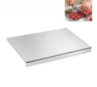 Large Stainless Steel Cutting Board 40 x 30 cm, Counter Edge Chopping Board