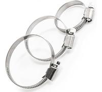 Large Stainless Steel Hose Pipe Clamps Worm Gear Clips for Garden, Pool, Washing Machine & Automotive Durable & Adjustable 10Pack 65-89mm