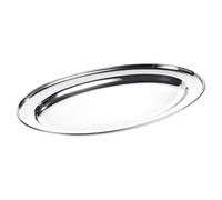 Large Stainless Steel Metal Oval Serving Tray Platter