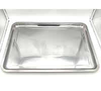 Large Stainless Steel Oven/Dough Baking Tray/Tray-Roasting Dish-Oven Tray-Sheet PAN-Oven Dish (45cm x 35cm x 2cm, Silver)