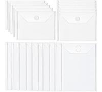 Large Stamp & Die Storage Pocket Envelope 20 Pack Resealable Clear Plastic Seal Bags Case for Cutting Dies Stencil Album Stamp Crafts Paper Card Storage Holder Folder Scrapbooking Tool 2 Size