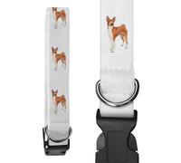 Large 'Standing Basenji Dog' Dog Collar (PR00066678)
