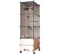 Large Standing Bird Cage - Spacious and Durable Design for Healthy Living of Cockatiels, African Greys, Quakers, Sun Parakeets, and Green Cheeks
