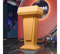 Large Standing Pulpit Desk for Speaking and Presentation, Wooden Church Speech Platform with Storage