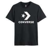 Large Star Chevron T-Shirt in Cotton with Short Sleeves Black