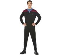 (Large) Star Trek Voyager Command Uniform Jumpsuit, Delta Badge & Rank Insignias