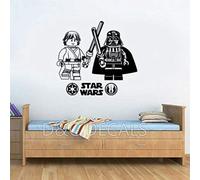 Large Star Wars Lego Luke Skywalker/Darth Vader Bedroom Wall Art Sticker Decal