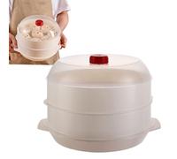Large Steamer for Cooking, Double Layer Steamer for Kitchen - Pot for Rice Vegetables Dumplings Flakes Oats