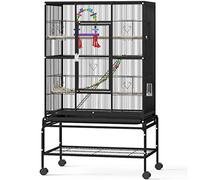 Large Steel Bird Cage with Stand for Home Use - Luxurious Pigeon Coop with Pull-out Tray - Spacious Aviary for Breeding Birds