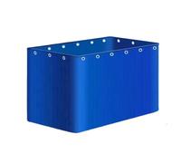 Large Steel Frame PVC Canvas Fish Holding Tank for Aquaculture, Outdoor Temporary Pond with Drain Valve, Portable Water Cistern for Saltwater Fish and Aquaponics