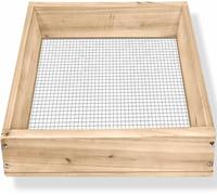 Large Steel Soil Sifter(17.5 x 12.5 inches),Dirt Sifter,Rock Sifter,Compost Sifter for Gardening, Garden Sieve for Compost Dirt Rocks Pellet Gravel Sand Leaves with 1/4" Mesh