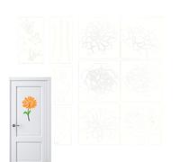 Large Stencils - Flower Stencil, Reusable Large Floral Templates For Painting, Reusable Decorative Floral Template | For Wall Wood Art Crafts Outdoors Projects