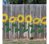 Large Stencils for Painting on Wood Fence Giant Wall Stencils Reusable Templates for Garden Fence Window Wall Furniture Mural (Sunflower)