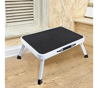Large Step Stool, Non-Slip Metal Folding Free Standing Grab Bar