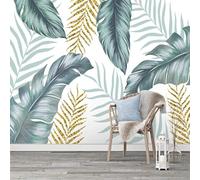 Large Stereo Plant Leaf Art 3D Wallpaper Premium Textured Silk Study Dining Living Room Bedroom Sofa TV Wall Easy Install-200cm×140cm