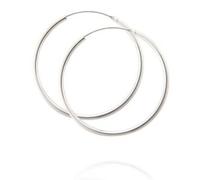 Large Sterling Silver Hoops In Sizes 30mm,35mm,40mm,45mm (Size 40mm Hoops)