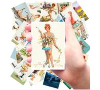 Large Stickers 24 pcs (2.5"x3.5" Each) Hilda Funny Chubby Pinup Girl Vintage Sexy Redhead Plus Size Model Girl FLONZ Ephemera for Craft and Scarpbooking