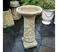 Large Stone Cast Bacchus Birdbath