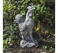 Large Stone Cast Cockerel Ornament