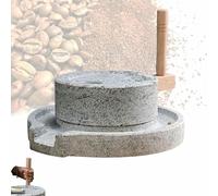 Large Stone Mill Grinder Handmade, Natural Granite Paste Mill, Home/Commercial Grain Milling Machine, with Wood Frame for Grains,Beans and Barley