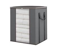 Large Storage - 19.69 x 15.75 x 23.62 Inch Bag, Foldable Fabric , Clear Window Bedding Container, Wardrobe Shelf, Quilt Storage | Bedroom Seasonal Home