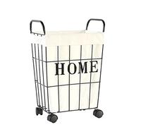 Large Storage Basket, Laundry Basket Foldable With Handle And Lockable Wheels Black Gold For Camping Dorm Apt