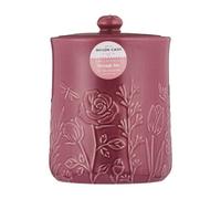 Large Storage Jar Airtight Lid In The Meadow Stoneware Floral Embossed 1.85L