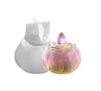 Large Storage Jar Mould Creative Silicone Flower Vases Moulds Epoxy Candle Holder Organiser Mould Jewellery Making Tool Detailed Flower Shape