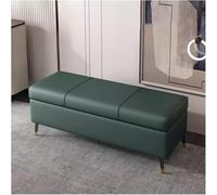 Large Storage Ottoman Bench, Faux Leather Rectangular Footstool with Lift Top for Living Room Entryway End of Bed