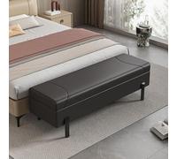 Large Storage Ottoman Bench for Entryway & Living Room Versatile Shoe Cabinet & Window Seat Footrest Stool (Nero 90cm) Stylish End of Bed Bench