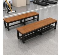 Large Storage Ottoman Bench with Metal Frame - Versatile Entryway Dining Room and Living Room Seating - Outdoor Solid Wood Bench (Cherry 55.4"x13.8")