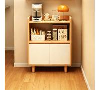 Large Storage Sideboard Buffet Cabinet, Modern Minimalist Console for Kitchen, Dining, Living Room, Farmhouse Style with Cabinet Door, Natural Finish, 90cm