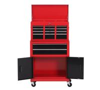 HOMCOM Portable Toolbox Tool Top Chest Box Rollcab Roll Cab Cabinet Garage Stora