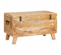 Large Storage Trunk Solid Mango Wood 70cm Blanket Box Chest With Lock
