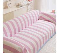 Large Striped Sofa Throw Blanket Soft Microfiber Cover for 1-4 Seater Couch Bed & Chair Decor Universal Fit Cozy Home Accessory (Pink 180x340cm)