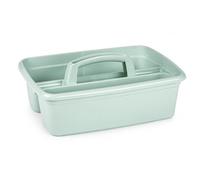 Large Strong Plastic Kitchen Cleaning Caddy with Handle Portable Utility Storage Organizer Tray for Cleaning Supplies, Gardening Tools, Bottles & Home Use (Mint Green)