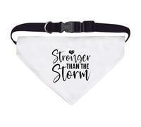 Large 'Stronger Than The Storm Motivational Text' Dog/Cat/Pet Bandana (PD00061376)