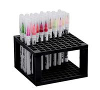 Large Student Desk Stand Organizer - 96 Slot Pencil Shelves for Markers, Gel Pens, Colored Pencils, Ball Pens - Plastic Desktop Storage Box - Adult & Kid Friendly