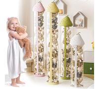 Large Stuffed Animal Storage Tube - Dustproof Clear Organizer Zoo Storage with Zipper for Kids Plushies, Dolls, and Toys - Cylindrical Display Bucket with Zipper Enclosure