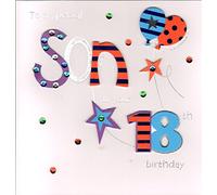 LARGE STUNNING HANDMADE SPECIAL SON 18TH BIRTHDAY GREETING CARD