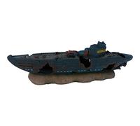 Large Submarine Aquarium Fish Tank Ornament 43cms Long, Military Navy Wrecked Sub Aquaria Decoration, Cool Aquatic Decor, Provides Coverage for Shy Pets to Hide